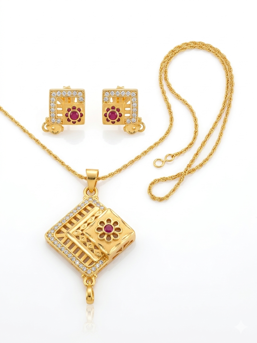 Gold jewellery set