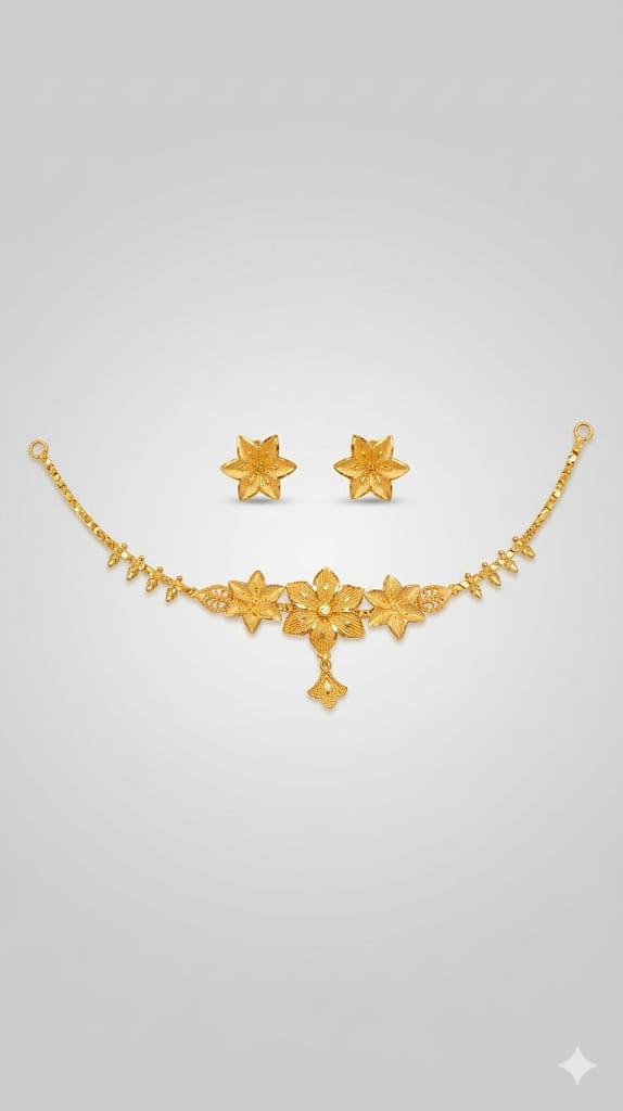 Gold jewellery set